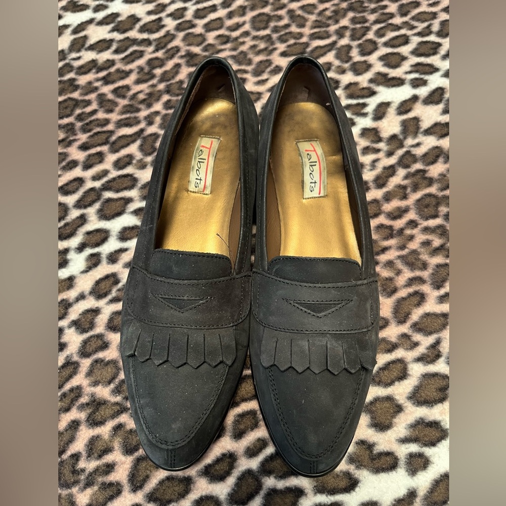 Talbots Loafers Blue Black Suede